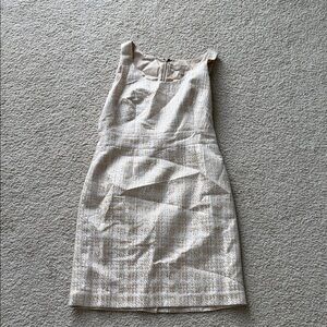 Banana Republic Textured Cream Mini Dress